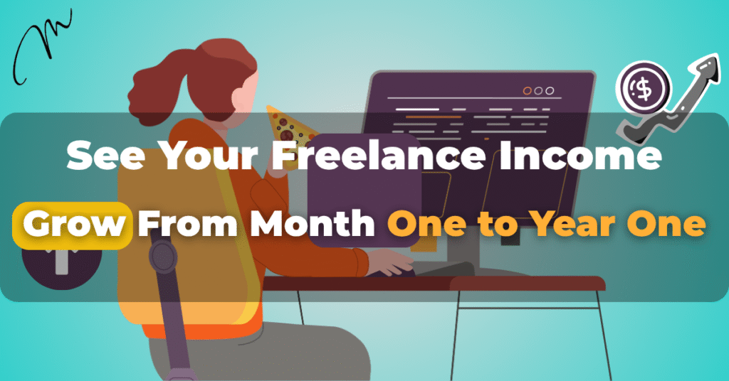 freelance income featured image a freelancer sitting on a desk