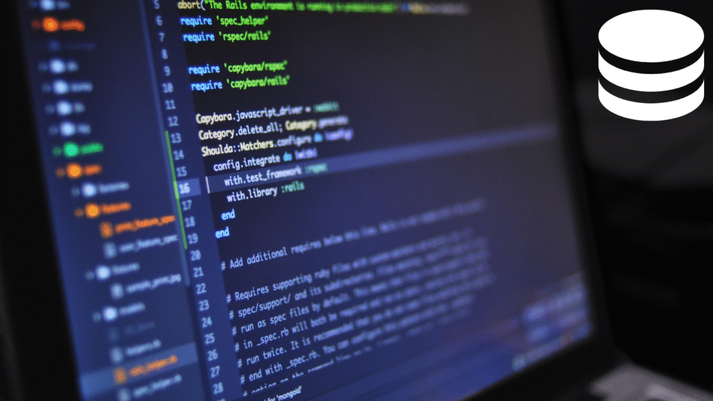 lines of code showcasing database management